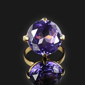 Vintage 13 CTW Color Change Sapphire Ring in 14K Gold