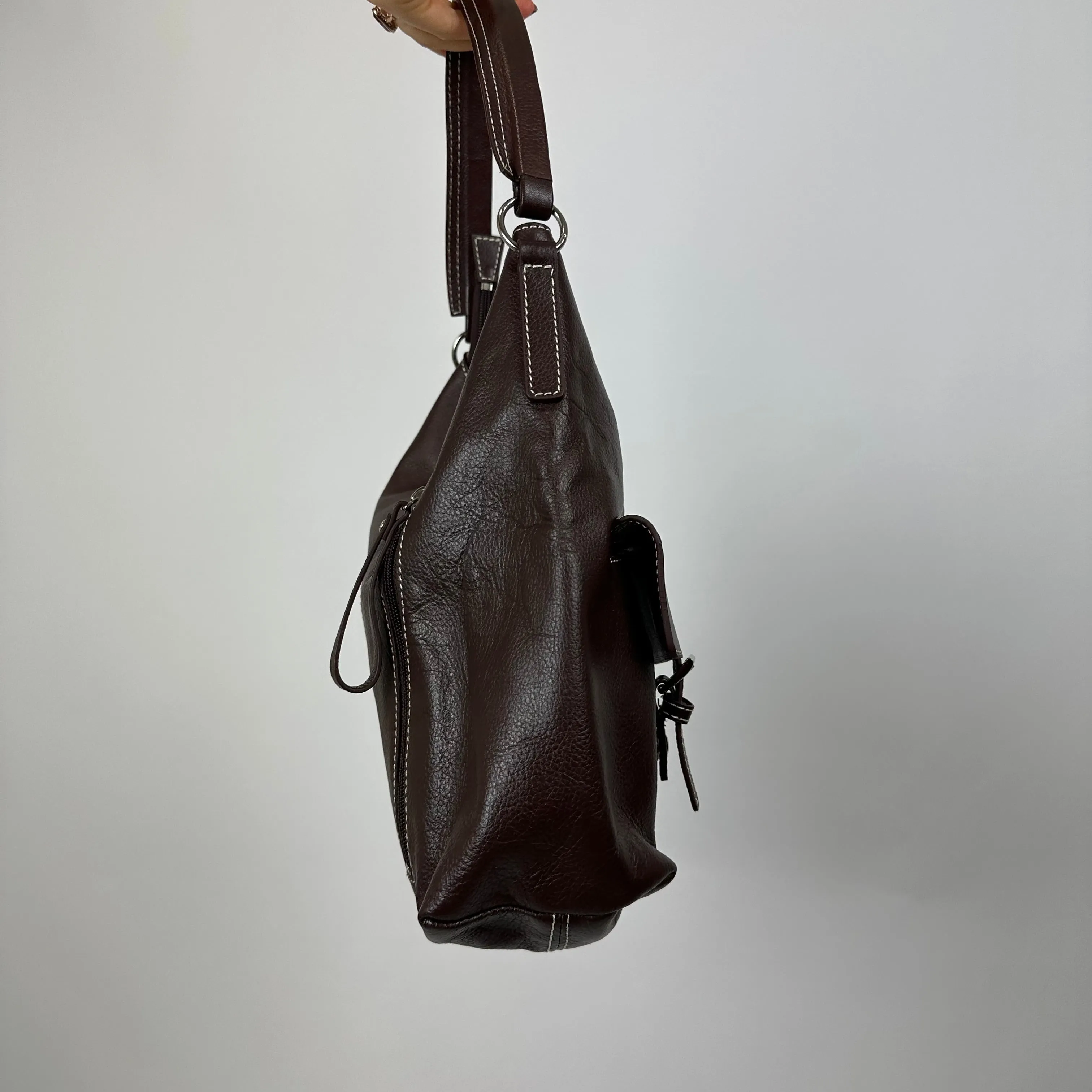 Vintage Brown Faux Leather Bag