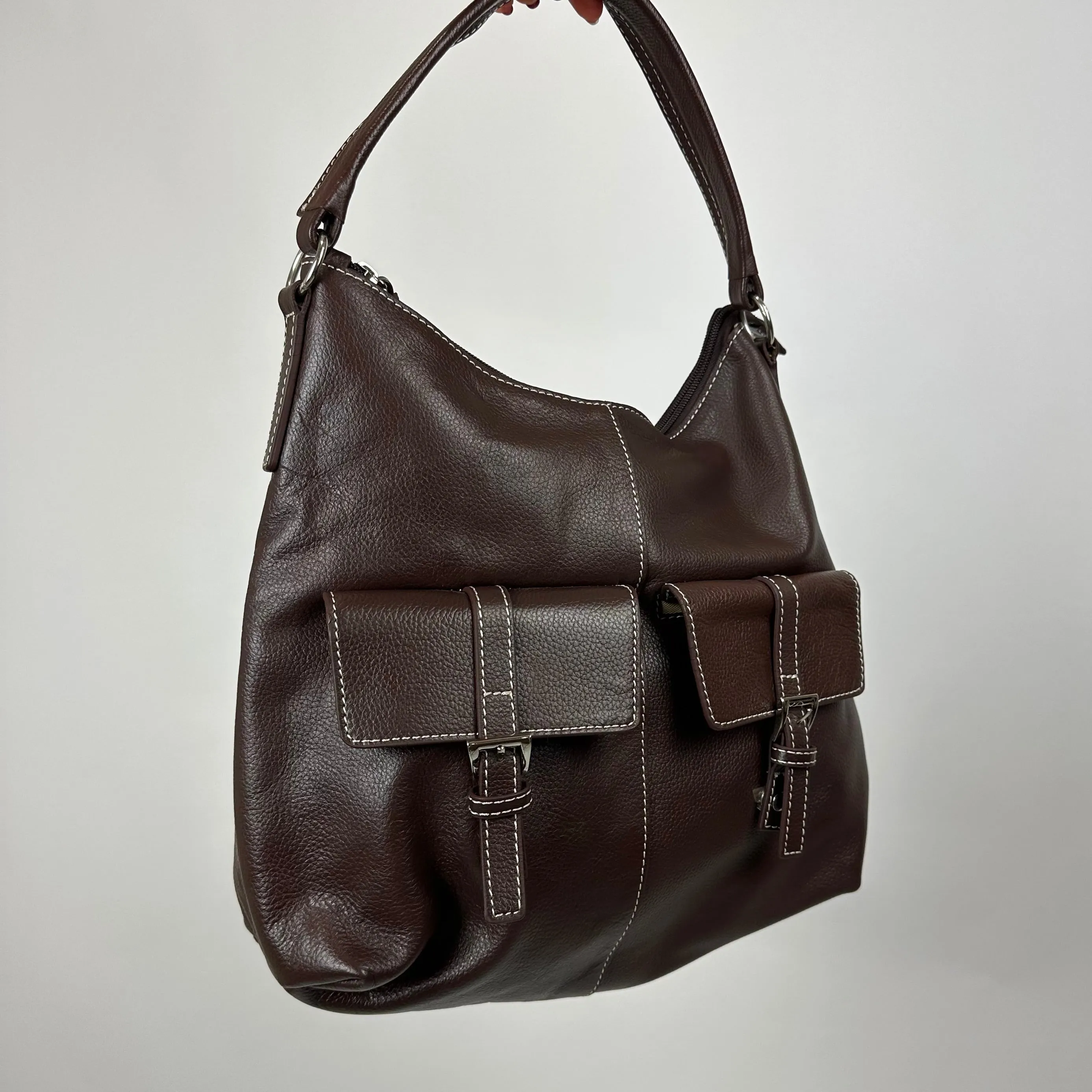 Vintage Brown Faux Leather Bag